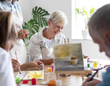Idosos em arteterapia